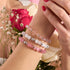 Rosewater | Silver | Firefly Glass Cross Bracelet